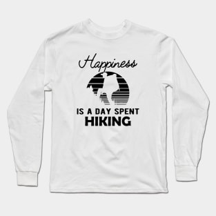 Hiker - Happiness is a day spent hiking Long Sleeve T-Shirt